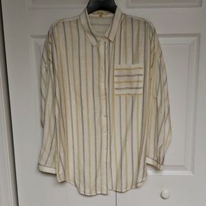 Stripped blouse-tunic length